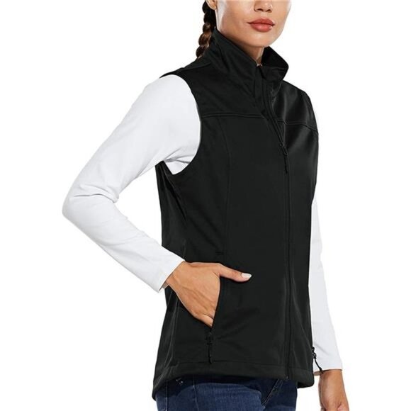 Jackets & Blazers - Women's Lightweight Vest Softshell Sleeveless Jacket Windproof Stand Collar